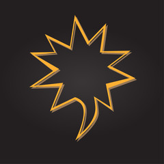 Isolated colored comic bubble chat on a black background - Vector