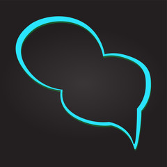 Isolated colored comic bubble chat on a black background - Vector