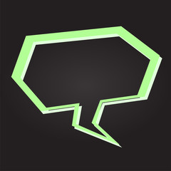 Isolated colored comic bubble chat on a black background - Vector
