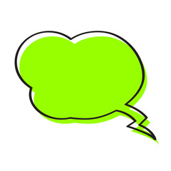 Isolated colored comic bubble chat on white background - Vector