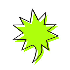 Isolated colored comic bubble chat on white background - Vector