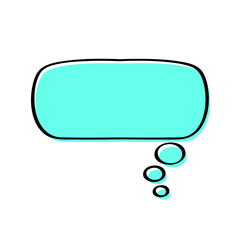 Isolated colored comic bubble chat on white background - Vector