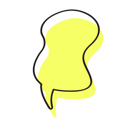 Isolated colored comic bubble chat on white background - Vector