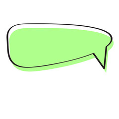 Isolated colored comic bubble chat on white background - Vector