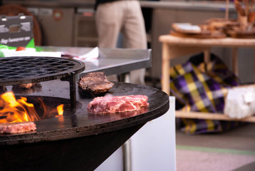 meat on the grill