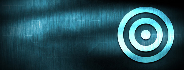 Target icon abstract blue banner background