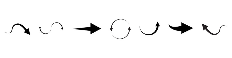 Great set of super, mega shooter. Vector Graphic Design Arrows.