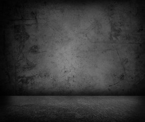 Empty grey concrete floor and wall background