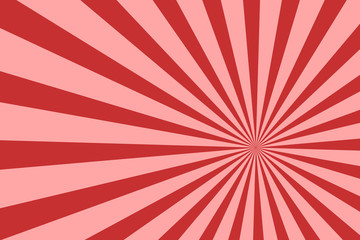 Vector sunburst background. Stripes in retro pop art style