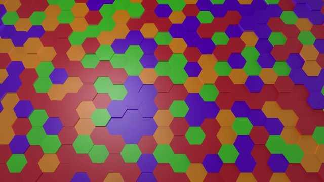 Panal hex&aacute;gonal multicolor