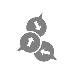 Obraz premium Chat icon, sms icon, chat, bubble, comments icon, speech bubbles grey color Icon