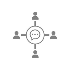 Chat icon, sms icon, chat, bubble, comments icon, speech bubbles grey color  Icon
