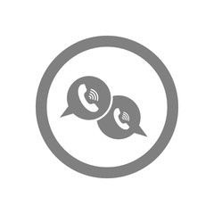Naklejka premium Chat icon, sms icon, chat, bubble, comments icon, speech bubbles grey color Icon
