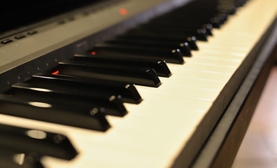piano keyboard closeup