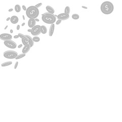 American dollar coins falling. 