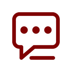Bubble, chat, circle, communication, message, talk maroon color icon