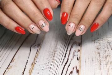 glamorous manicure design