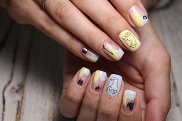 glamorous manicure design