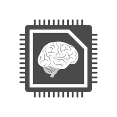 Design of futuristic brain tech symbol