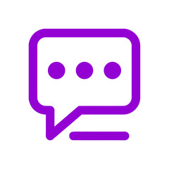 Chat icon, sms icon, chat, bubble, comments icon, communication, talk icon, speech bubbles violet color Icon