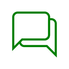 Fototapeta premium Chat icon, sms icon, chat, bubble, comments icon, communication, talk icon, speech bubbles green color Icon