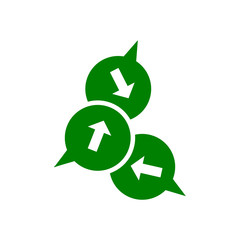 Chat icon, sms icon, chat, bubble, comments icon, communication, talk icon, speech bubbles green color Icon