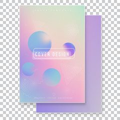 Obraz premium Holographic paper magic foil marble cover vector set. 