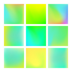 Fototapeta premium Fresh spring blurred backdrop set. Abstract eco background