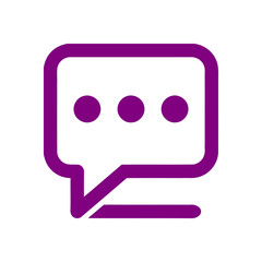 Chat icon, sms icon, chat, bubble, comments icon, speech bubbles  purple color Icon