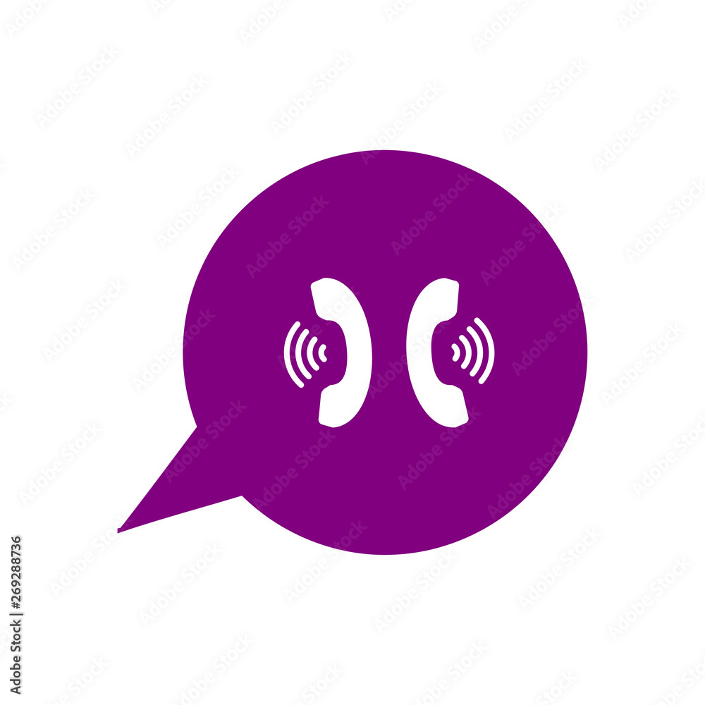 Sticker chat icon, sms icon, chat, bubble, comments icon, speech bubbles purple color icon