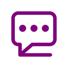 Chat icon, sms icon, chat, bubble, comments icon, speech bubbles  purple color Icon