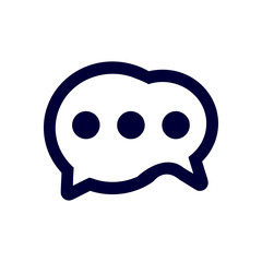Fototapeta premium Chat icon, sms icon, chat, bubble, comments icon, communication, talk icon, speech bubbles blue color Icon 