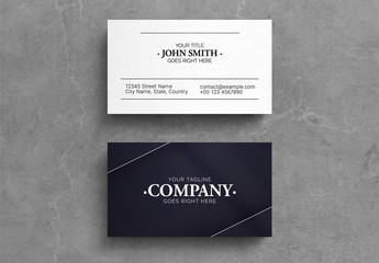 Black and White Business Card Layout