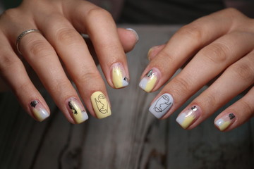 stylish design of manicure