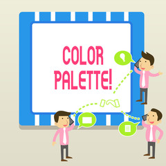 Word writing text Color Palette. Business photo showcasing full range of colors that can be displayed on a device screen