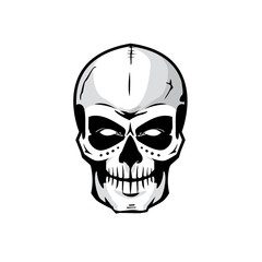 Skull on a white background.