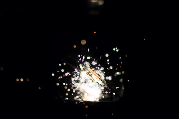 Glowing Sparks in the dark