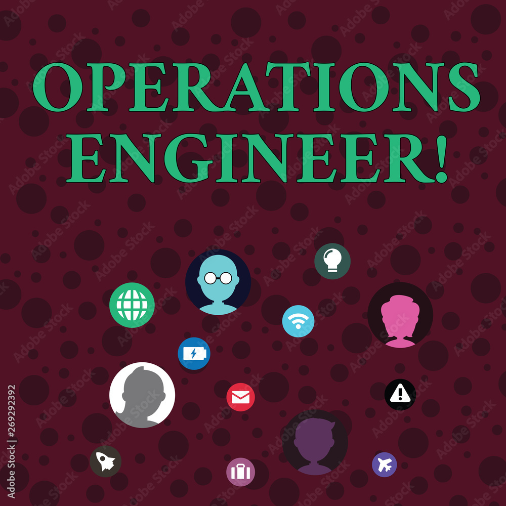 Poster conceptual hand writing showing operations engineer. concept meaning analyze and design operation th