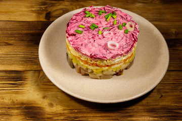 Traditional russian salad 