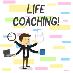 Conceptual hand writing showing Life Coaching. Concept meaning demonstrating employed to help showing attain their goals in career