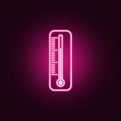 Thermometer line neon icon. Elements of Sciense set. Simple icon for websites, web design, mobile app, info graphics