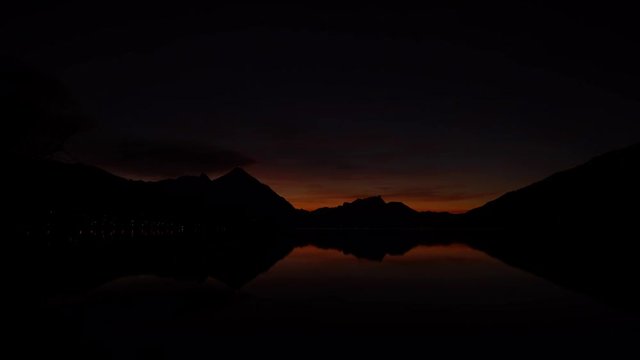 Zeitraffer Abendrot Thunersee