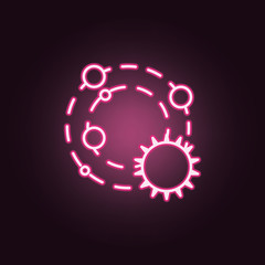 Galaxy neon icon. Elements of Space set. Simple icon for websites, web design, mobile app, info graphics