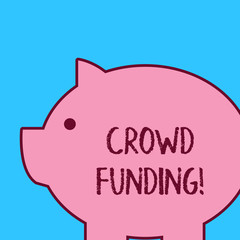 Handwriting text Crowd Funding. Conceptual photo technique of raising money from a large number of showing