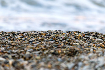 Small blue-gray stone background, natural stone pattern.selective focus