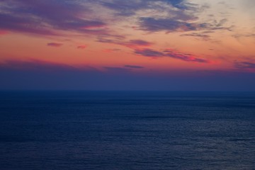 Закат на фоне моря