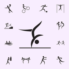 surfing icon. Elements of sportsman icon. Premium quality graphic design icon. Signs and symbols collection icon for websites, web design, mobile app on white background