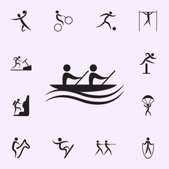 boxer with a pear icon. Elements of sportsman icon. Premium quality graphic design icon. Signs and symbols collection icon for websites, web design, mobile app on white background