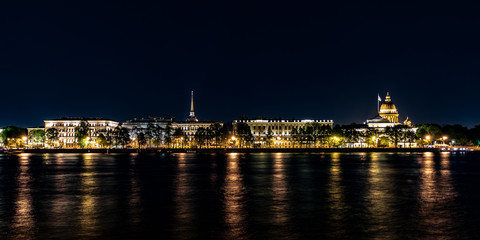 night view of st petersburg