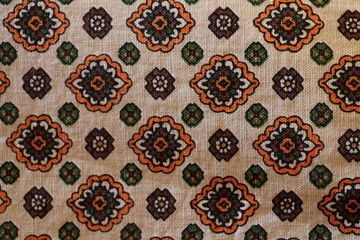 South of France - Closeup of traditional fabric and stylised floral pattern from Provence